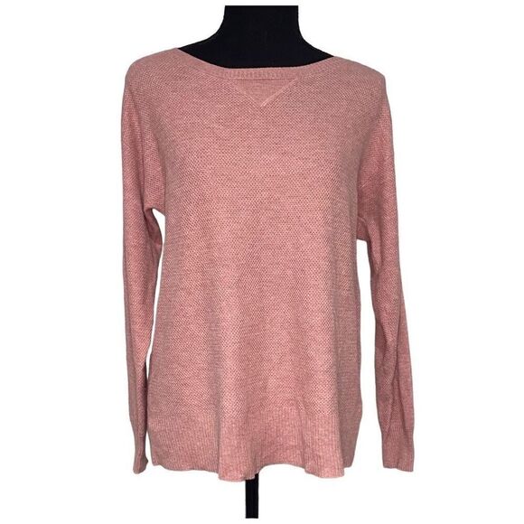American Eagle Salmon Pink Knit Sweater - Picture 1 of 5